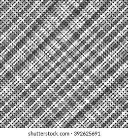 Abstract grunge grid polka dot background pattern. Spotted halftone vector line illustration
