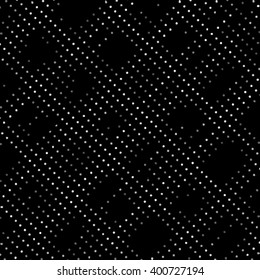 Abstract grunge grid polka dot background pattern. Spotted halftone line vector illustration