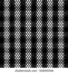 Abstract grunge grid polka dot background pattern. Spotted halftone line vector illustration