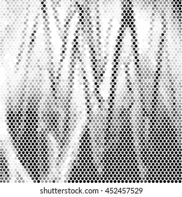 Abstract grunge grid polka dot background pattern. Spotted line vector illustration