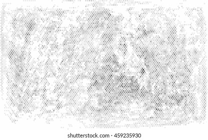 Abstract grunge grid polka dot background pattern. Spotted line vector illustration