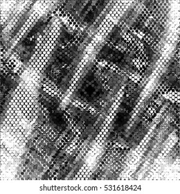 Abstract grunge grid polka dot background pattern. Spotted halftone line vector illustration