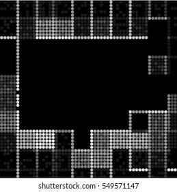 Abstract grunge grid polka dot background pattern. Spotted halftone grunge line vector background