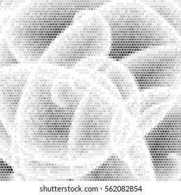 Abstract grunge grid polka dot vector background pattern. Spotted halftone line illustration
