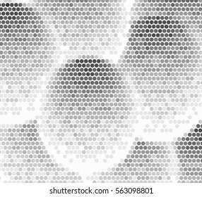 Abstract grunge grid polka dot vector background pattern. Spotted halftone line illustration