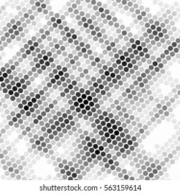 Abstract grunge grid polka dot vector background pattern. Spotted halftone line illustration