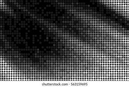 Abstract grunge grid polka dot vector background pattern. Spotted halftone line illustration