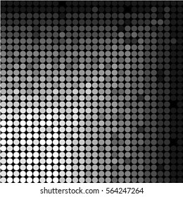Abstract grunge grid polka dot vector background pattern. Spotted halftone line illustration