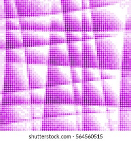 Abstract grunge grid polka dot vector background pattern. Spotted halftone purple line illustration