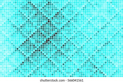 Abstract grunge grid polka dot vector background pattern. Spotted halftone blue line illustration