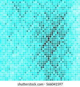Abstract grunge grid polka dot vector background pattern. Spotted halftone blue line illustration