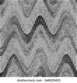 Abstract grunge grid polka dot vector background pattern. Spotted halftone line illustration