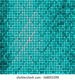 Abstract grunge grid polka dot vector background pattern. Spotted halftone blue line illustration