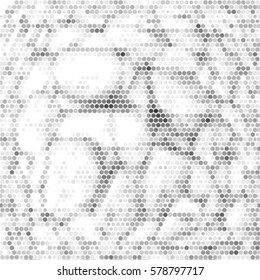 Abstract grunge grid polka dot background pattern. Spotted halftone vector line illustration