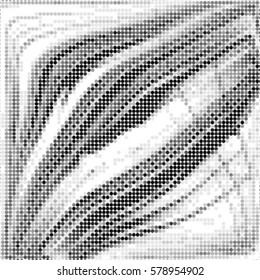 Abstract grunge grid polka dot background pattern. Spotted halftone vector line illustration