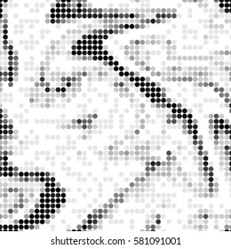 Abstract grunge grid polka dot background pattern. Spotted halftone vector line illustration
