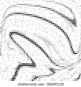 Abstract grunge grid polka dot background pattern. Spotted halftone vector line illustration