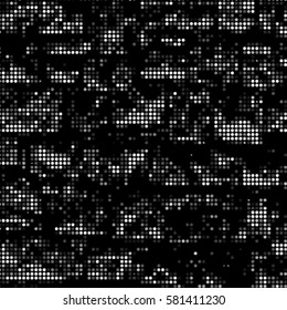 Abstract grunge grid polka dot background pattern. Spotted halftone vector line illustration