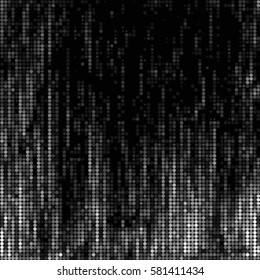 Abstract grunge grid polka dot background pattern. Spotted halftone vector line illustration