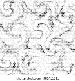 Abstract grunge grid polka dot background pattern. Spotted halftone vector line illustration