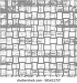Abstract grunge grid polka dot background pattern. Spotted halftone vector line illustration