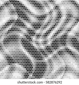 Abstract grunge grid polka dot background pattern. Spotted halftone vector line illustration
