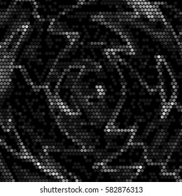 Abstract grunge grid polka dot background pattern. Spotted halftone vector line illustration
