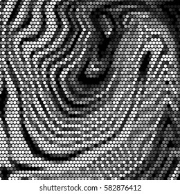 Abstract grunge grid polka dot background pattern. Spotted halftone vector line illustration