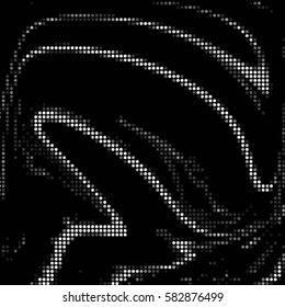 Abstract grunge grid polka dot background pattern. Spotted halftone vector line illustration