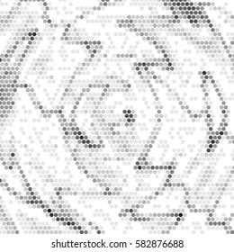 Abstract grunge grid polka dot background pattern. Spotted halftone vector line illustration