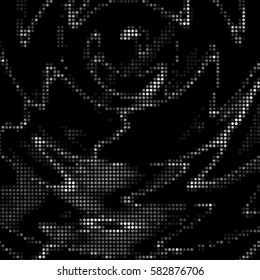 Abstract grunge grid polka dot background pattern. Spotted halftone vector line illustration
