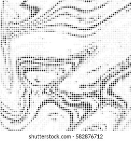 Abstract grunge grid polka dot background pattern. Spotted halftone vector line illustration