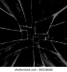 Abstract grunge grid polka dot background pattern. Spotted halftone vector line illustration