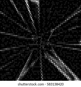 Abstract grunge grid polka dot background pattern. Spotted halftone vector line illustration