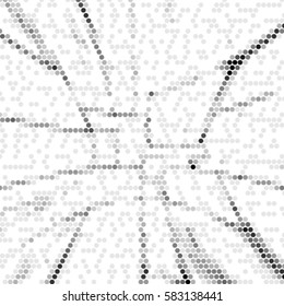 Abstract grunge grid polka dot background pattern. Spotted halftone vector line illustration