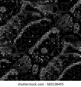 Abstract grunge grid polka dot background pattern. Spotted halftone vector line illustration