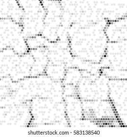 Abstract grunge grid polka dot background pattern. Spotted halftone vector line illustration
