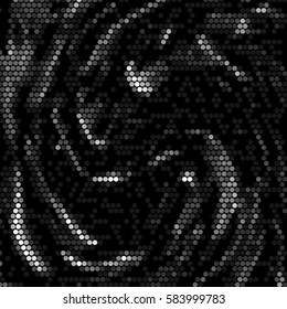 Abstract grunge grid polka dot background pattern. Spotted halftone vector line illustration