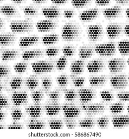 Abstract grunge grid polka dot background pattern. Spotted halftone vector line illustration