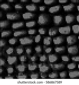Abstract grunge grid polka dot background pattern. Spotted halftone vector line illustration