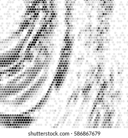 Abstract grunge grid polka dot background pattern. Spotted halftone vector line illustration