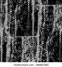 Abstract grunge grid polka dot background pattern. Spotted halftone vector line illustration