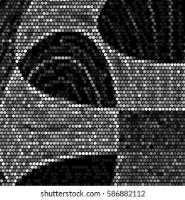 Abstract grunge grid polka dot background pattern. Spotted halftone vector line illustration