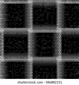 Abstract grunge grid polka dot background pattern. Spotted halftone vector line illustration