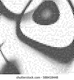 Abstract grunge grid polka dot background pattern. Spotted halftone vector line illustration