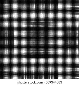 Abstract grunge grid polka dot background pattern. Spotted halftone vector line illustration