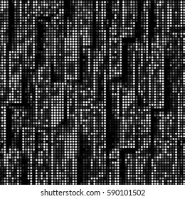 Abstract grunge grid polka dot background pattern. Spotted halftone vector line illustration