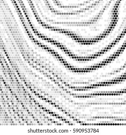 Abstract grunge grid polka dot background pattern. Spotted halftone vector line wave illustration