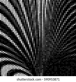 Abstract grunge grid polka dot background pattern. Spotted halftone vector line ray illustration