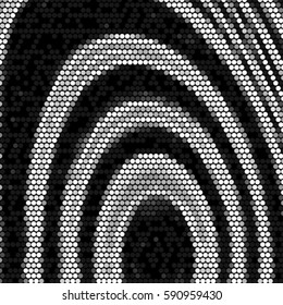 Abstract grunge grid polka dot background pattern. Spotted halftone vector line wave illustration